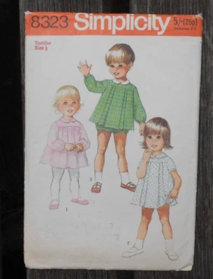 £2 • Buy Vintage 1960s SIMPLICITY Sewing Pattern 8323. DRESS/TOP. PANTIES. Size 1/2.