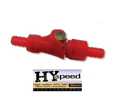 HYspeed Fuel Gas Line Quick Connect RED Disconnect 5/16 Motorcycle Dual Shut Off • $13.79