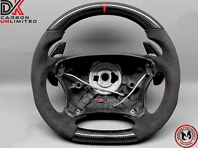 Mercedes W220 S55 W215 CL600 CL55 CL65 AMG Alcantara Small Carbon Steering Wheel • $2649