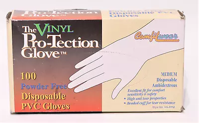 Disposable Vinyl Gloves Powder Free Size Medium • $6.57