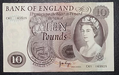 £10 Pound Bank Of England Page * 1971 * -{ C61 }- B326 Banknote • £14.99