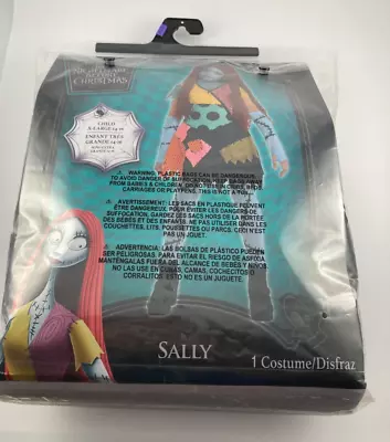 New Sally Costume W Wig Disney Nightmare Before Christmas Childrens XL 14-16 • $15.99