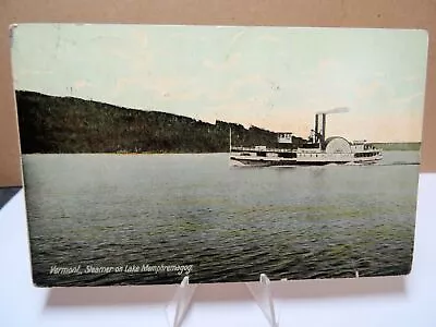 Vermont Steamer On Lake Memphremagog Postcard 1921  • $7.50