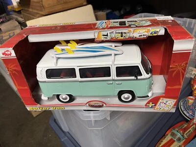 $119 • Buy Sealed Dickie Toys VW Bay Window Bus Seafoam Surfer Van; Detailed W/ Stickers