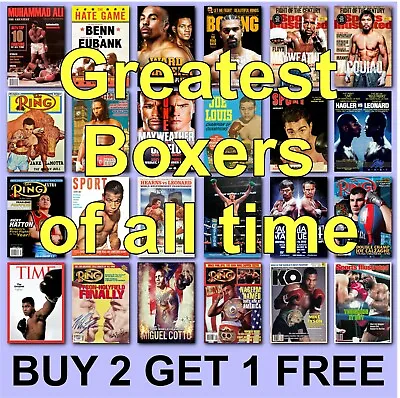 Boxing Posters Boxing Poster Greatest Boxers HD Borderless Printing Tyson Ali • £2.97
