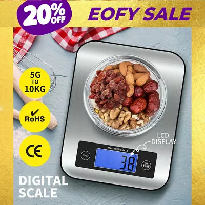 10kg/1g Kitchen Digital Scale LCD Electronic Balance Food Weight Postal Scales • $22.50