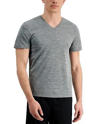 ID Ideology T Shirt Mens Sz XL Gray Birdseye Mesh V-Neck Basic Short Sleeves Tee • $10.20