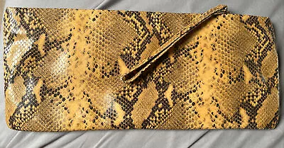 Zara Large Leather Snakeskin Clutch Bag **New** • £15