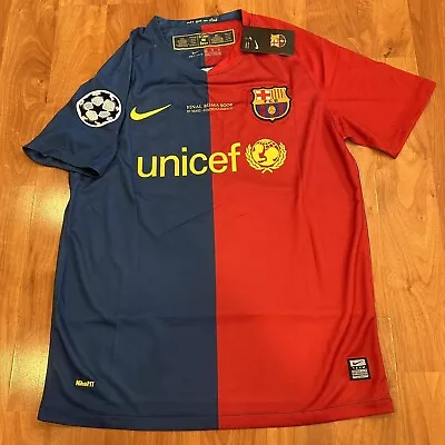 Lionel Messi FC Barcelona Champions League Final Jersey Size M Retro Brand New • $75