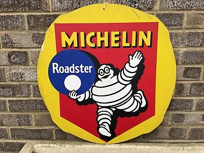 Vintage Michelin Hardboard Roadster Tyre Sign  • £165