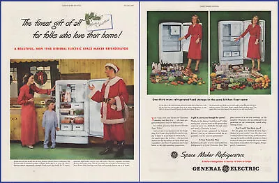 Vintage 1947 GENERAL ELECTRIC Refrigerator Appliance Kitchen 1940's Print Ad • $8.55