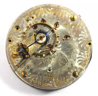 Vintage Hampden RR Grade New Railway 18s 17J Hunting Pocket Watch Movement Lot.g • $124.99