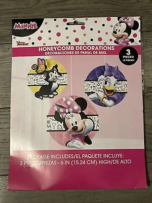 Disney Jr Minnie Mouse Daisy Figaro Honeycomb Party Decorations 3 Piece New Seal • $4.25