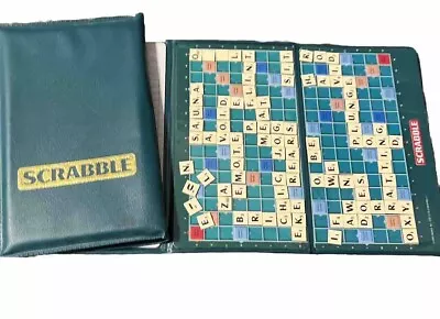 Mattel 2001 Travel Scrabble Magnetic Board Game In VGC Classic Family Game • £30.63