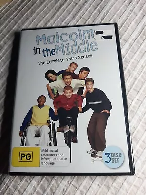 MALCOLM IN THE MIDDLE.Complete Season 3.Dvd.3Disc.Brand NewSealed.Reg 4  AUS • $28.31