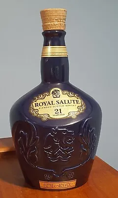 Royal Salute Scotch Whiskey Sapphire Porcelain Bottle Made By Wade England Empty • $55