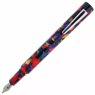 Monteverde MVP Red Puzzles & Chrome Fountain Pen - Medium Nib - New! • $27.50