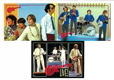 1995 Monkees 3 Card Promo Set Cornerstone Communications Davy Micky Mike Peter • $19.99