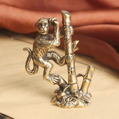 Solid Brass Monkey Figurine Statue House Office Decoration Animal Figurines Toys • $11.68