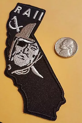 Oakland Raiders Vintage Iron On Embroidered Patch NFL 4  X 1.75  • $6.69