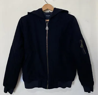Drop Dead Bomber Wool Blend Hooded  Jacket Size Medium • $80
