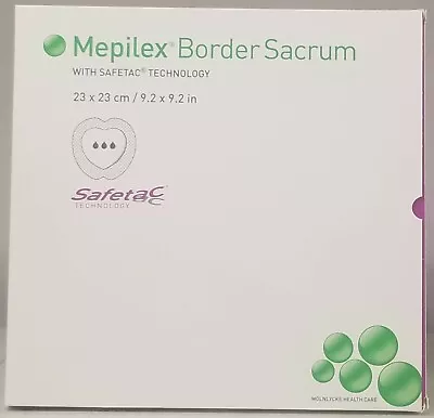 Pack Of 5 Mepilex Border Sacrum Soft Foam Dressings 9.2x9.2  23x23cm 282400 Expd • $59.99