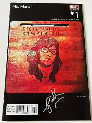 MS MARVEL #1 Frison Hip Hop Variant Marvel Comics Signed By G Willow Wilson • £50