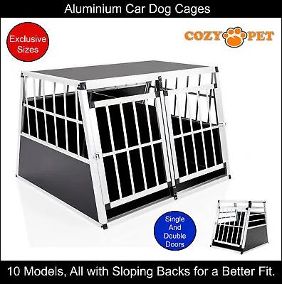 £144.99 • Buy Car Dog Cage Aluminium Cozy Pet Travel Crate Puppy Pet Carrier Transport ACDC
