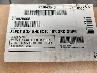 Dometic Cruisair EHCEX10 Power Box  10000 BTU 115V For Marine Remote Units NOS • $854.55