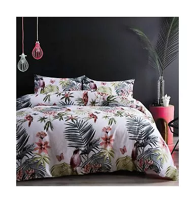 Eikei Palm Leaves Duvet Cover And Pillowcases Set Tropical Exotic Island Flow... • $143.56