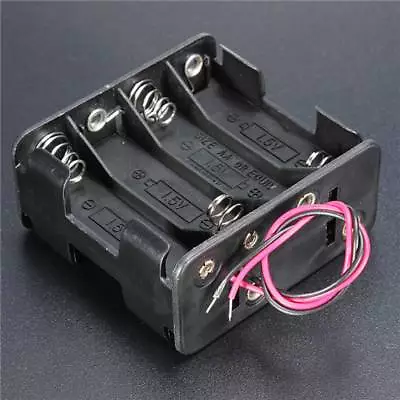 12V Battery Clip Slot Storage Holder Box Case For 8pcs AA Batteries Hot • £2.99