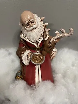 Vintage Christmas Santa Claus Statue 10 Inch Ceramic Custom Mold Hand Painted • $20