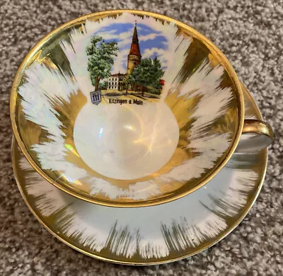 $22.28 • Buy Royal Porzellan Manufakiur Arzberg Tea Cup &Saucer White & Gold Kitzingen A Main