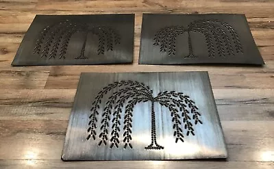 Pie Safe Cabinet Insert Punched Tin Metal Rustic Primitive Tree 3 Panels Lot #3 • $21.99