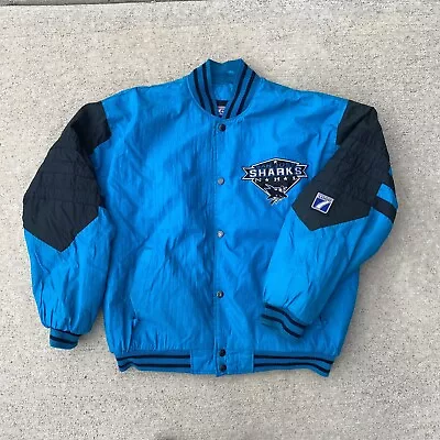 Vintage 90’s San Jose Sharks Logo 7 Puffer Jacket Size Medium • $55