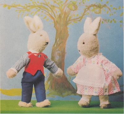 £1.50 • Buy Mr & Mrs Rabbit~toy Sewing Pattern + Enlarged Templates