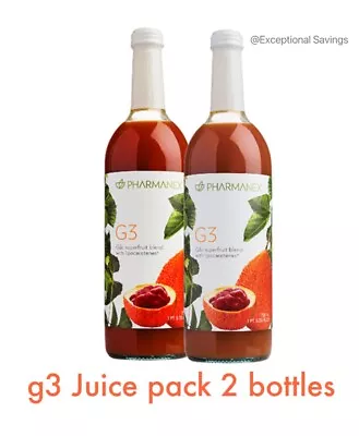 Nu Skin Nuskin Pharmanex G3 Juice 2 Bottles. Boxed/Sealed -10/24 • $60