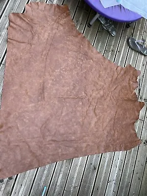 £35 • Buy Half Of A Full Hide. Distressed Brown Leather. 1kg