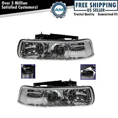 Headlights Lamps Performance Chrome Projector Pair For Silverado Tahoe Suburban • $129.93