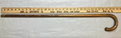 Vintage Wood Walking Stick Cane  32” Curved Handle • $15