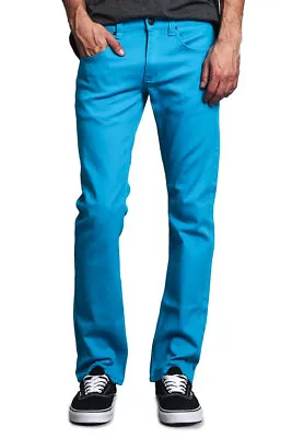 Victorious Men's Slim Fit Colored Denim Jeans Stretch Pants    GS21 - FREE SHIP • $34.95