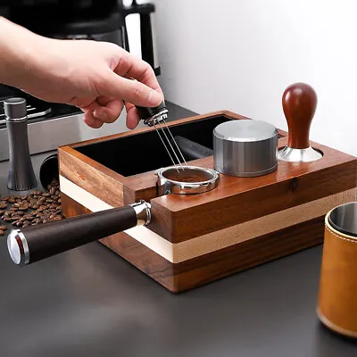 $130.99 • Buy 58MM Coffee Tamper Station Stand Holder Knock Box 