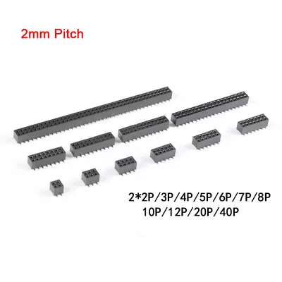 2.0mm Pitch 2- 40Pin Female Pin Header Double Row SMD Socket For PCB Breadboard • $4.02