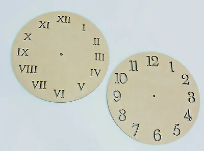 MDF Clock Face Craft Blank With Numbers Cut Out And Center Hole Epoxy Template • £5.85