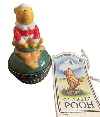 Midwest Of Cannon Falls Winnie Pooh Santa Trinket Box Christmas Bee Small New • $31.99