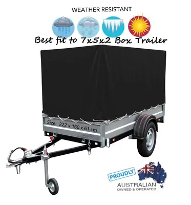 Box Cage Trailer Cover 7x5x2 - Thick And Strong Waterproof PVC Fabric - AU Stock • $158