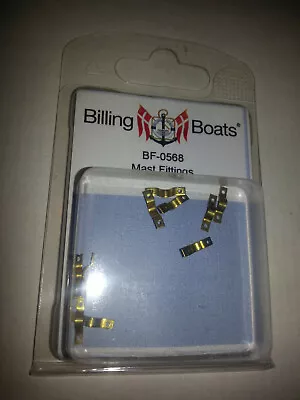 BILLING BOATS - BF-0568 Mast Fittings (10) 10 X 12mm BRAND NEW BRASS • $7