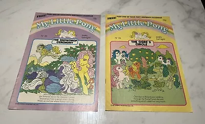 Vintage My Little Pony MLP G1 Comics - Nos 35 And 36 With Pony Birthday Calendar • £3