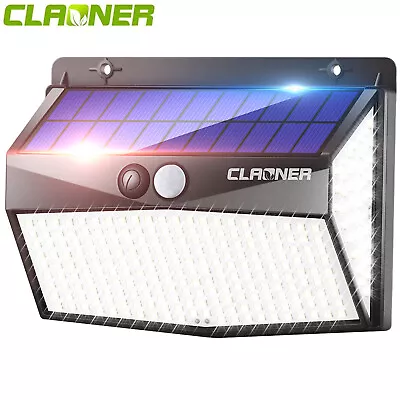 CLAONER Solar PIR Motion Sensor Light 318 LED SUPER BRIGHT Outdoor Security Lamp • $8.99