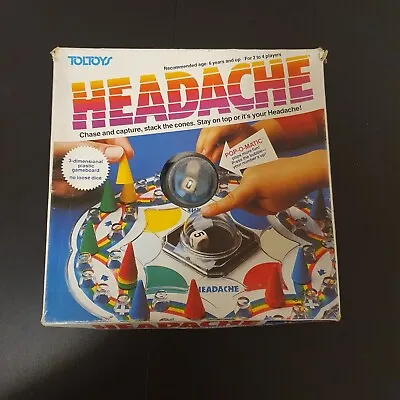 VINTAGE 1977 HEADACHE POP-O-MATIC BOARD GAME Toltoys (Trouble) 100% Complete  • $25